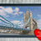 Tower Bridge London Cross Stitch Blue Heart Frame.jpg