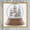 Christmas Tree Snow Globe Cross Stitch Gold Frame.jpg