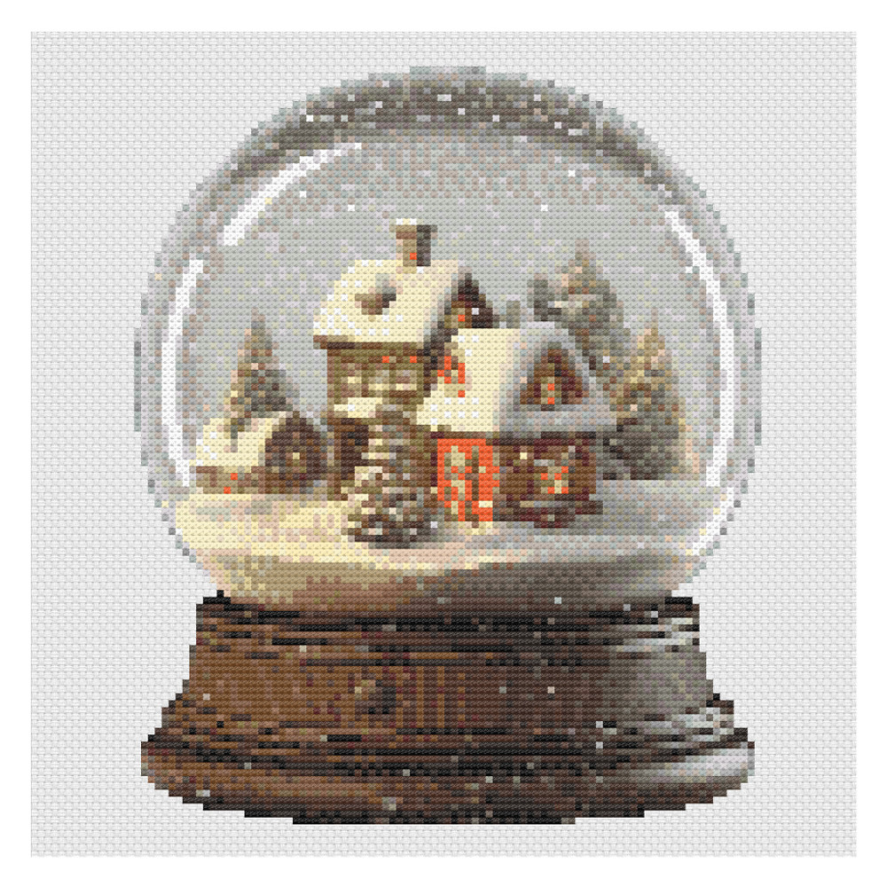 Snow Covered Village Snow Globe Cross Stitch.jpg
