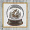 Winter House Snow Globe Cross Stitch Gold Frame.jpg