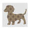 Brown Patchwork Dachshund Cross Stitch Picture.jpg