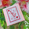 Love Hearts Card Cross Stitching PDF Pattern Valentines Day Instant PDF Download X Stitching 14ct A 3