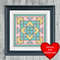 Pastel Colour Quilt Cross Stitch Pattern Instant PDF Download X Stitching 14ct Aida Embroidery DMC  2