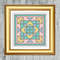 Pastel Colour Quilt Cross Stitch Pattern Instant PDF Download X Stitching 14ct Aida Embroidery DMC  3