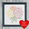 Cross Stitch Pattern Three Colour Peonies Instant PDF Download X Stitching 14ct Aida Embroidery DMC 0