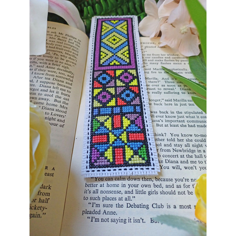 Cross Stitch Pattern Quaker Style Pattern Bookmark Instant PDF Download X Stitching 14ct Aida Embro 0