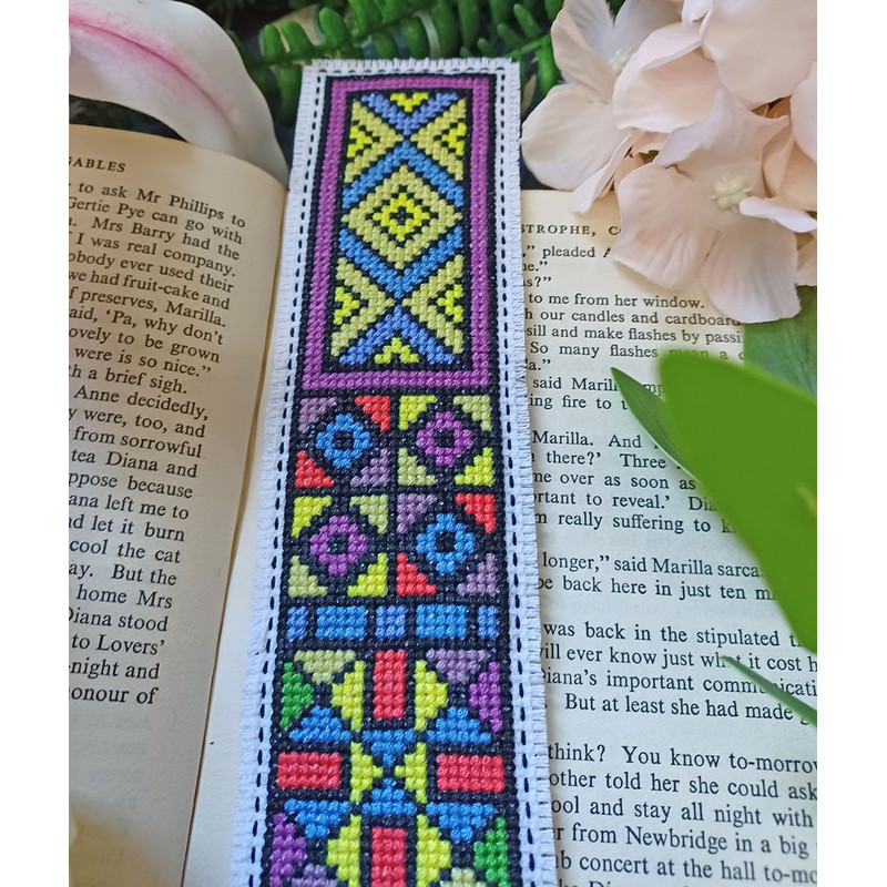 Cross Stitch Pattern Quaker Style Pattern Bookmark Instant PDF Download X Stitching 14ct Aida Embro 3