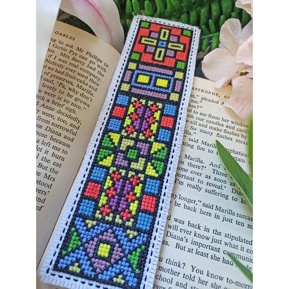 Cross Stitch Pattern Quaker Style Pattern Bookmark Instant PDF Download X Stitching 14ct Aida Embro 1