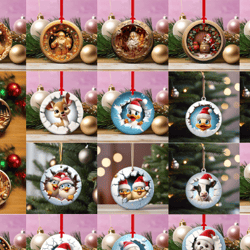 files 3d christmas ornament sublimation png instant digital download christmas round ornament png christmas break throug