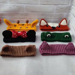 Crochet pattern headband, crochet Ear Warmer, kitty ears headband, headband with fox ears, headband with mickey ears