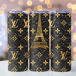 Louis Vuitton Pattern 11016 i love Paris Lv tumbler wrap Louis Vuitton Tumbler 20oz Tumbler Wrap Fashion Tumbler