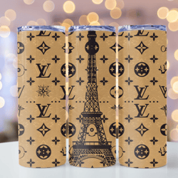 Louis Vuitton Pattern 11017 i love Paris Lv tumbler wrap Louis Vuitton Tumbler 20oz Tumbler Wrap Fashion Tumbler