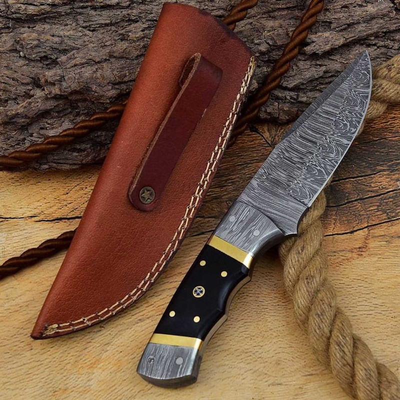 Handmade Damascus Knife HuntingBowieSkinner Knife One Of The Most Beautiful Damascus Hunting Knives Offered 1