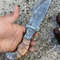 CUSTOM HANDMADE DAMASCUS STEEL HUNTING TRACKER KNIFE 5