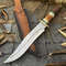 Custom Handmade J2 Steel Bowie Knife With Rosewood Bone And Brass Guard Handle 0