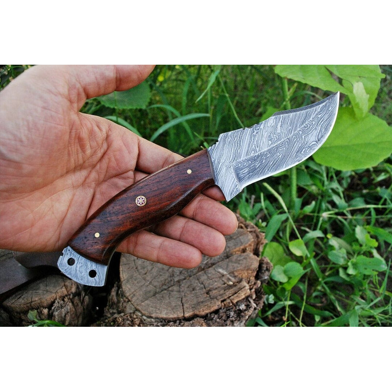 Custom Handmade Damascus Steel Hunting Knife Skinner Knife Fixed Blade Knife EDC Fixed Blade Knife For Outdoor 2