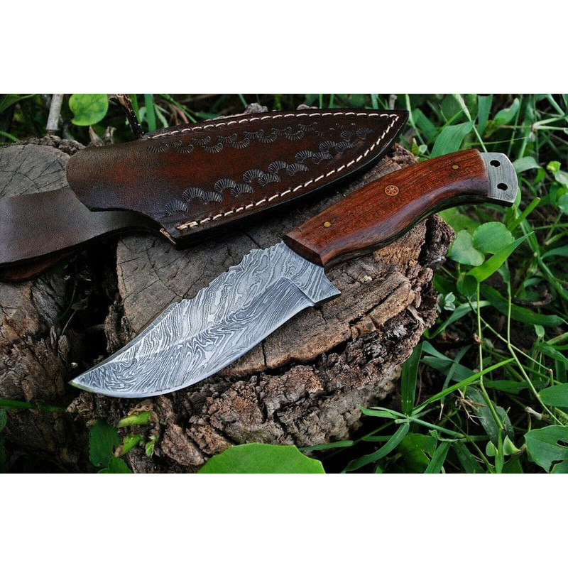 Custom Handmade Damascus Steel Hunting Knife Skinner Knife Fixed Blade Knife EDC Fixed Blade Knife For Outdoor 0