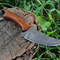 Custom Handmade Damascus Steel Skinning Hunting Knife With Premium Leather Sheath 3