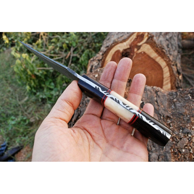 Custom Handmade Damascus Steel Hunting Knife Skinner Knife BF001 1