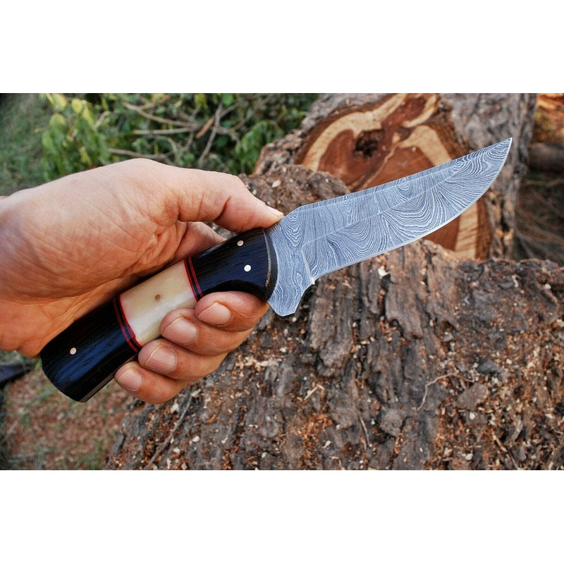 Custom Handmade Damascus Steel Hunting Knife Skinner Knife BF001 2