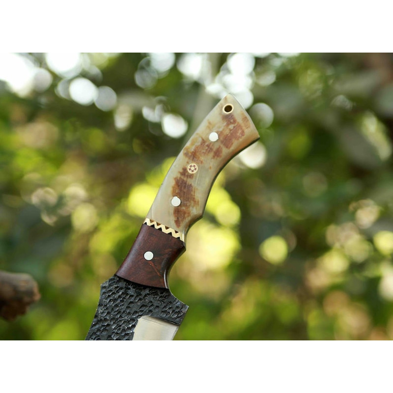 Custom Handmade D2 Steel Tracker Knife EDC Fixed Blade Knife For Hunting Camping Outdoor Activities Premium Sheath 3