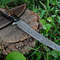 Custom Handmade Damascus Fishing Fillet Knife Blade With Wenge Wood And Micarta Handle  Leather Sheath 0