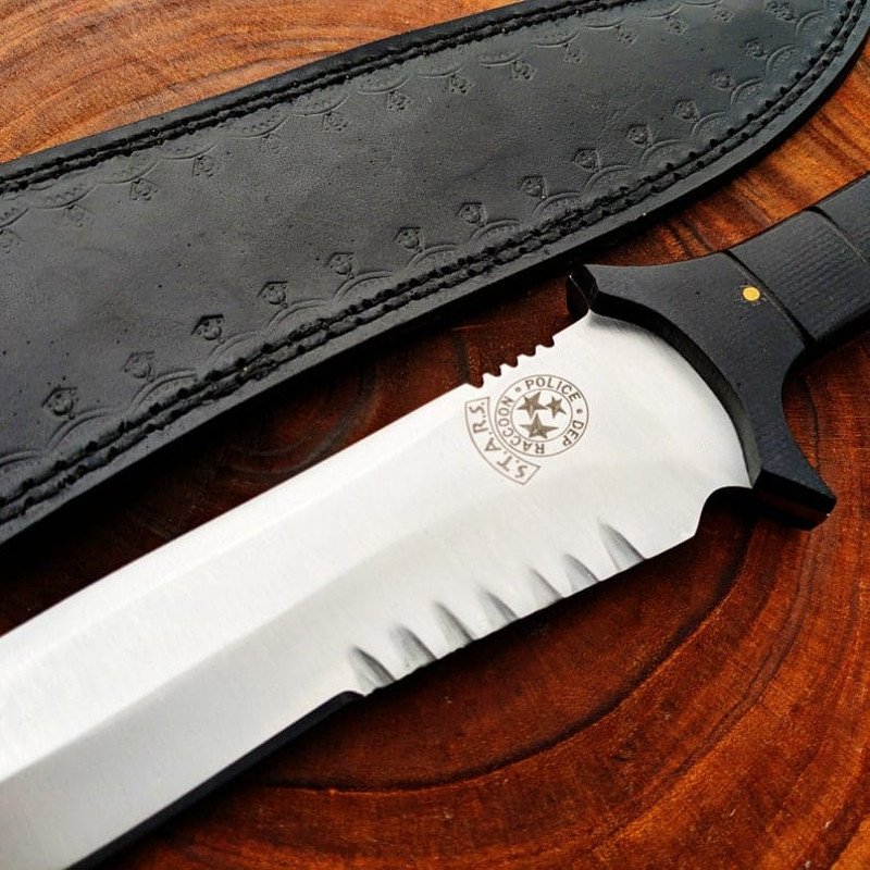 RE4 Replica Knife Custom Handmade D2 Steel Full Tang Resident Evil 4 Leon Kennedys Knife Game Knife Christmas Gift 4