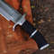 Predator Bowie Knife Handmade 5160 Spring Steel Predator Replica Machete Rambo Knife Tactical Knife With Leather Sheat 4
