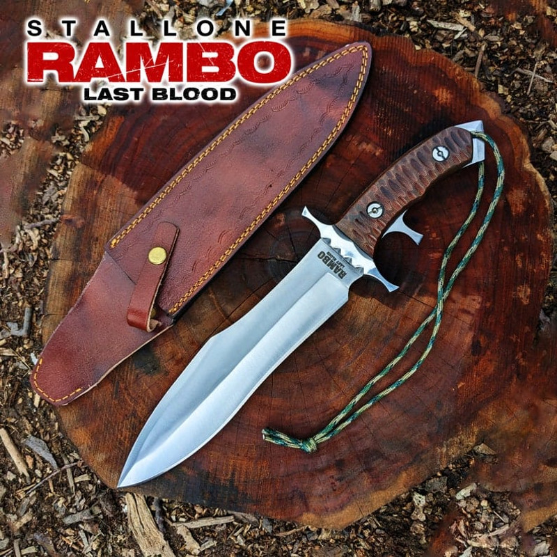 Last Blood Replica Rambo V HEARTSTOPPER Replica Knife Stainless Steel Movie Replica With Free Sheath Movie Props Gift 0