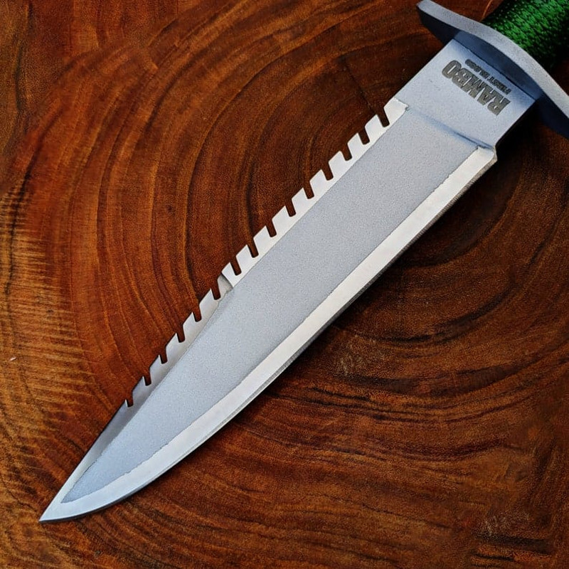 Handmade Rambo Knife Rambo First Blood Movie Replica Survival Tactical Knife Sylvester Stallone Hunting Knife 3