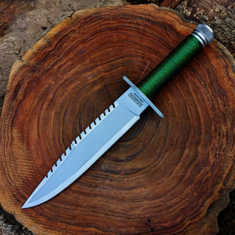 Handmade Rambo Knife Rambo First Blood Movie Replica Survival Tactical Knife Sylvester Stallone Hunting Knife 2