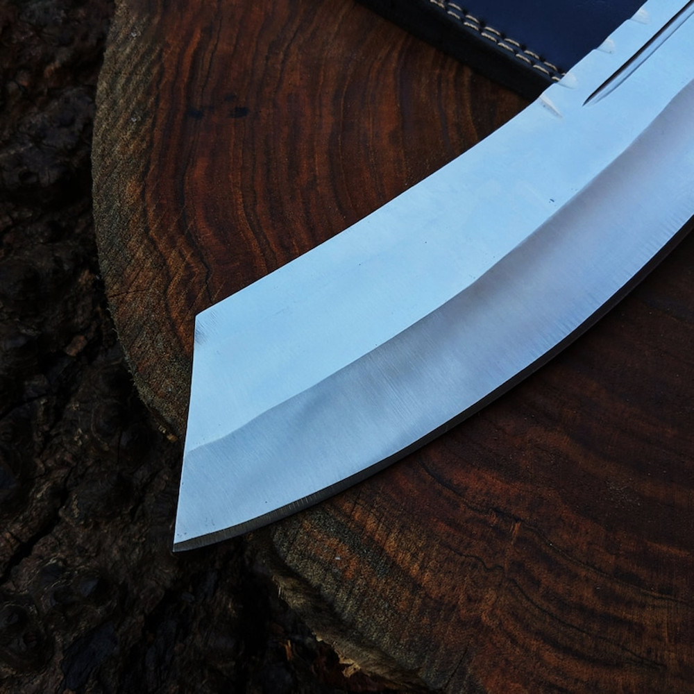 Rambo Machete Handmade Stainless Steel Movie Replica Knife Heavy Duty Hunting Camping Machete With Leather Sheath 5