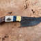 Hammered Rustic High Carbon Skinner Knife With Stag Dollar Wood Handle Hunting Knife Includes High Quality Leather 1