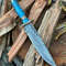 Custom Handmade Bowie Knife 16 Bowie Knife Damascus Hunting Bowie Knife Full Tang Bowie Knife  Leather Sheath 3