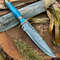 Custom Handmade Bowie Knife 16 Bowie Knife Damascus Hunting Bowie Knife Full Tang Bowie Knife  Leather Sheath 0