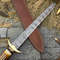 Custom Handmade Sword Damascus Steel Gift For Her Hunting Knife Bowie Gift For Husband Viking Knife Camel Bone Handle 3
