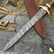 Custom Handmade Sword Damascus Steel Gift For Her Hunting Knife Bowie Gift For Husband Viking Knife Camel Bone Handle 2