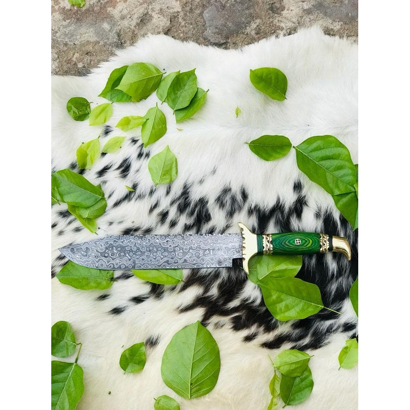 Personalized Custom Made Damascus Tool Steel High Quality Crocodile Dundee Bowie Rambo Knife Fathers Day Gift Gift 3