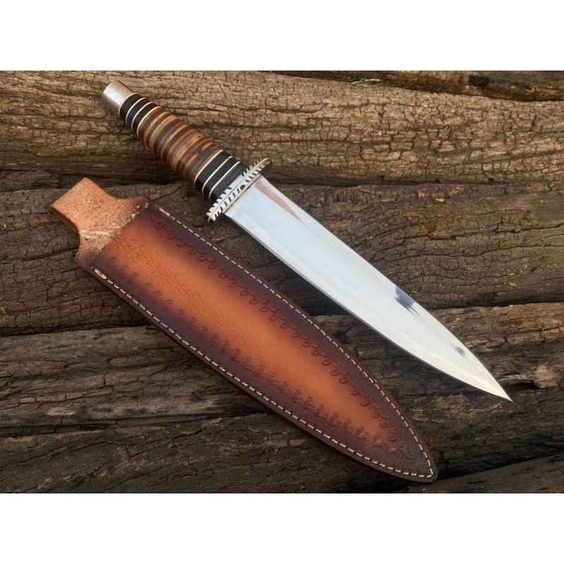 Rare 18 Custom Handmade D2 Tool Steel Hunting Bowie Knife With Leather Sheet Gift For Him Knife Gift For Husband Knife 0