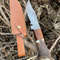 Damascus Steel Bowie Knife With The Handle Of Camel Bone And Stag Crown Viking Knife Stag Crown Camel Bone Engraved 2