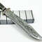 145 Damascus Ladder Pattern Blade Bowie Knife Horn Handle Handmade Knife EDC Outdoor KnifePremium Leather Sheath 4
