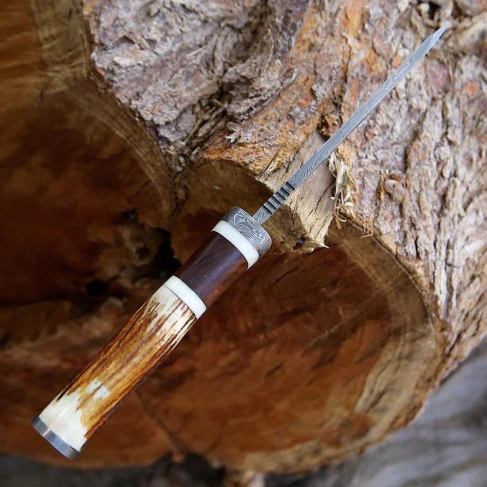 9 Stag Horn Handle Skinner Hunting Camping Knife Thanksgiving Gift Hunting Knife Anniversary Gift Husband Groomsmen 2