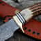 9Damascus Gut Hook Skinner Fixed Blade Knife With Stag Antler Handle Thanksgiving Gift Anniversary Gift Groomsmen 1
