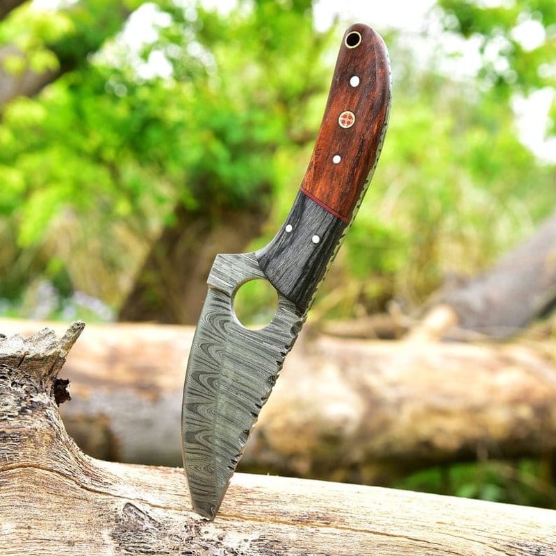 Stylish Damascus Steel Knife Hand Forged Tracker Knife Pocket Knife Fixed Blade Knife Anniversary Gift Gift For Men 3