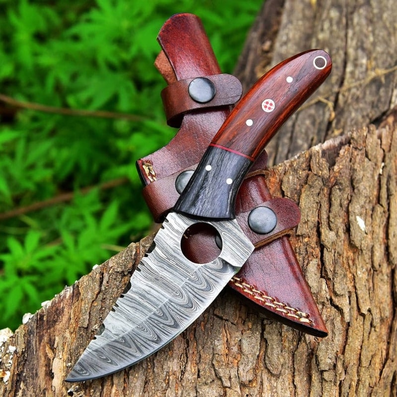 Stylish Damascus Steel Knife Hand Forged Tracker Knife Pocket Knife Fixed Blade Knife Anniversary Gift Gift For Men 0