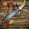 Blacksmith Handmade Stag Horn Handle Hunting Knife Bowie Knife EDC Knife Premium Leather Sheath Best Gift 3