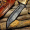 Blacksmith Handmade Stag Horn Handle Hunting Knife Bowie Knife EDC Knife Premium Leather Sheath Best Gift 2