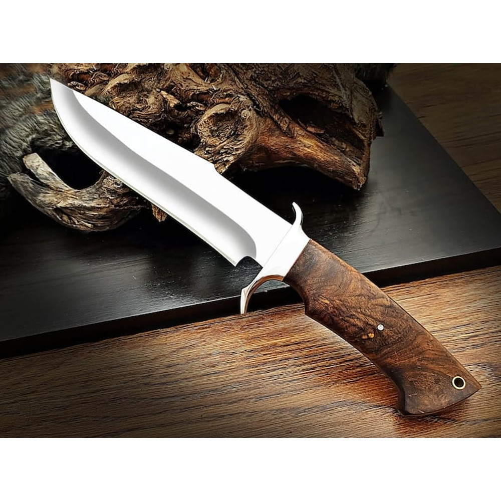 Custom Handmade D2 Steel 13 Inch Bowie Knife Perfect Grip Premium Leather Sheath Best Wedding Gift 2