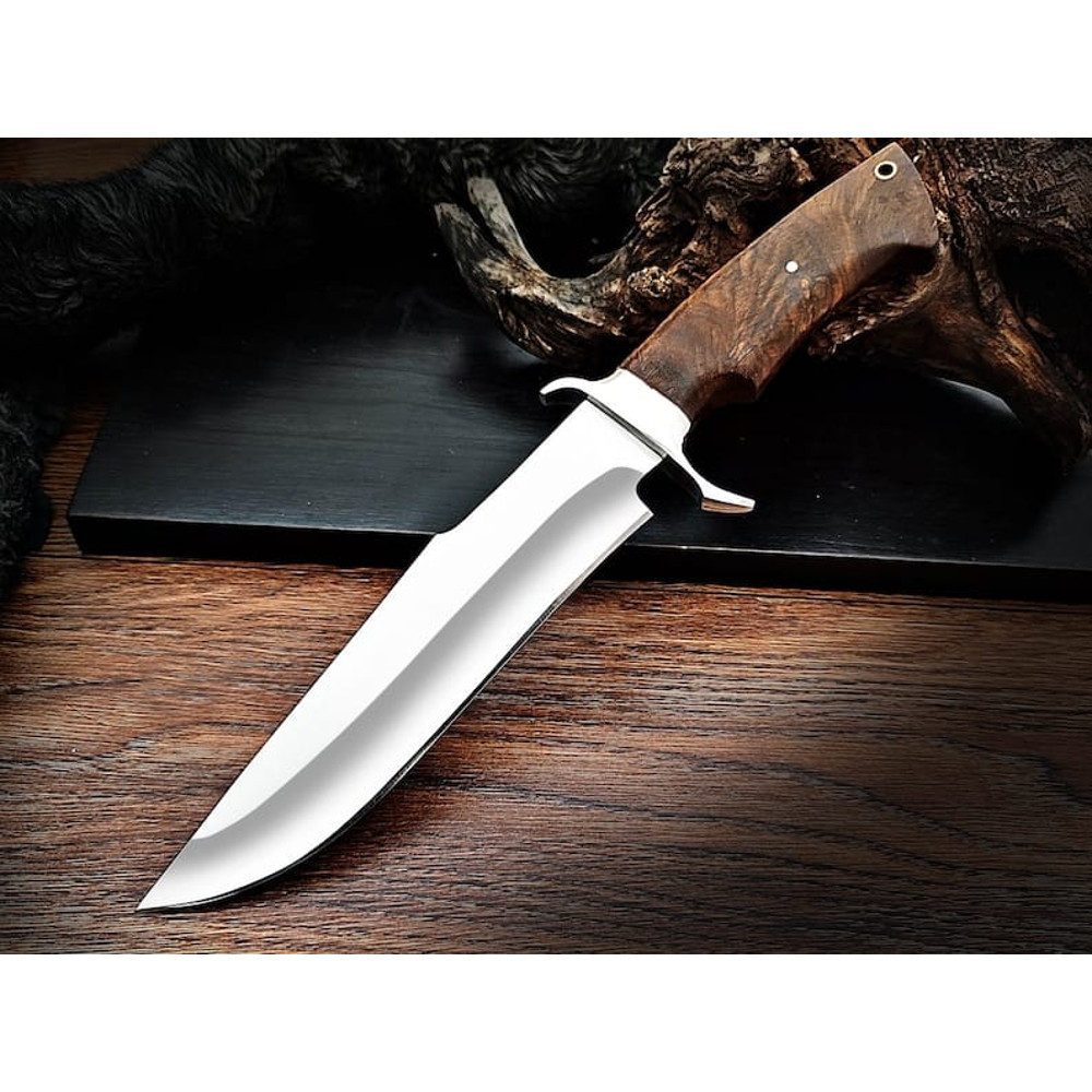 Custom Handmade D2 Steel 13 Inch Bowie Knife Perfect Grip Premium Leather Sheath Best Wedding Gift 3