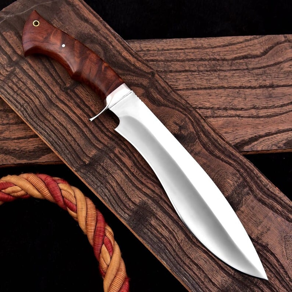 Custom Handmade D2 Steel 15 Inch Bowie Knife Perfect Grip Perfect Gift Premium Leather Sheath 2
